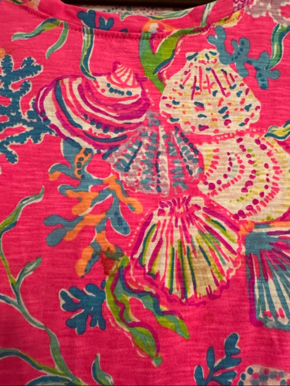 Lilly Pulitzer Pink Multicolor Shell & Floral Short Sleeve Tee - Picture 4 of 6